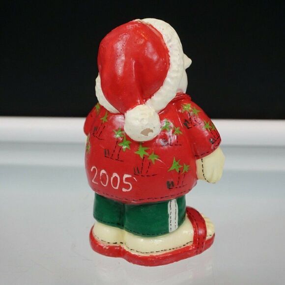 Beach Santa Claus Candle Hawaiian Shirt Sunglasses Flip Flop Sandals 2005 - Picture 5 of 9